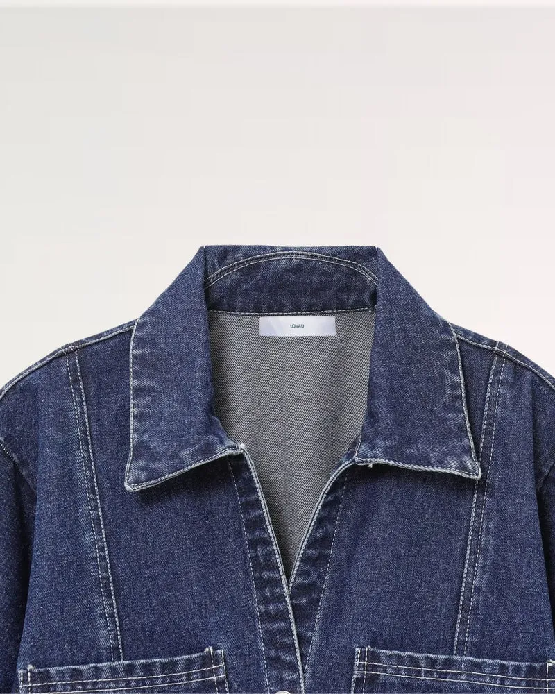 New York Navy Blue Denim Shirt