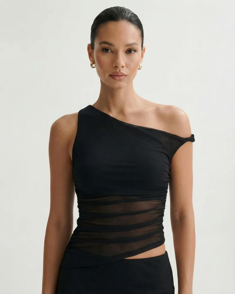 Milena Mesh Dress slim hip