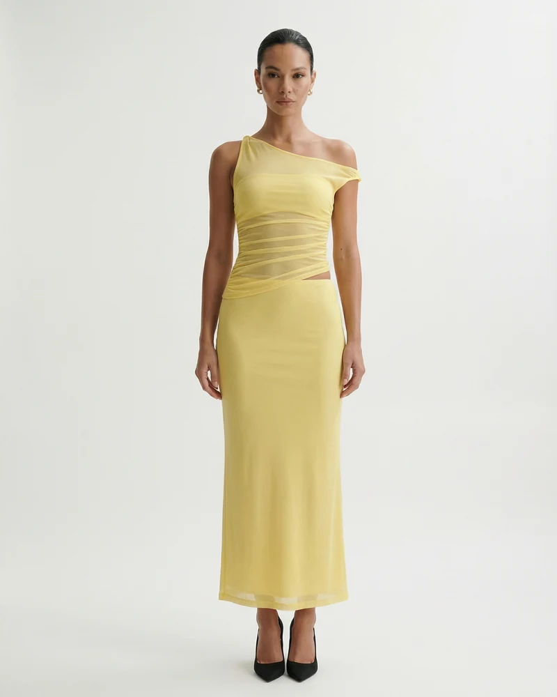 Milena Mesh Dress slim hip