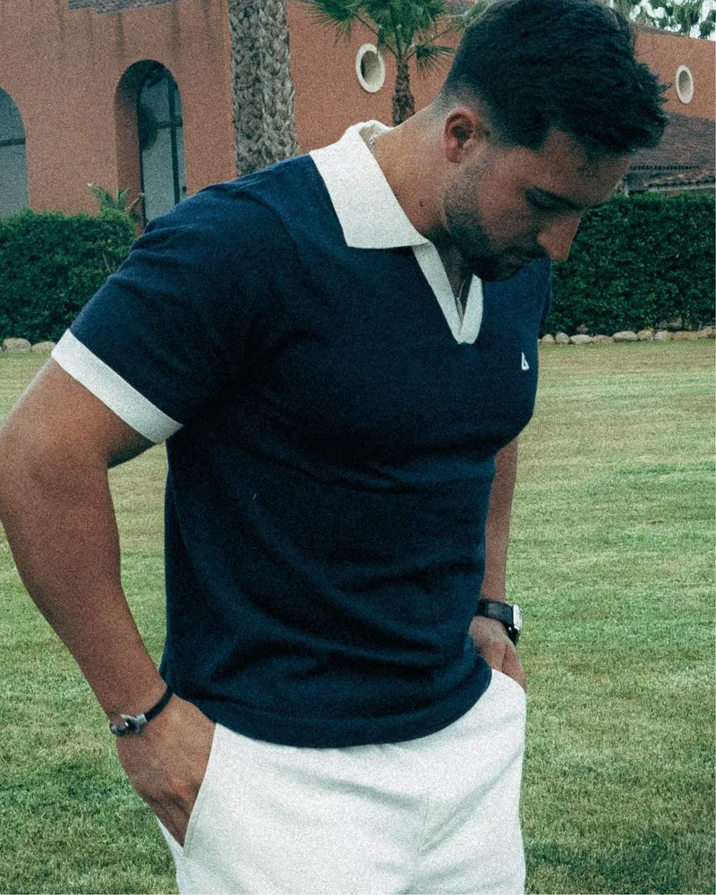 Old Money Polo Shirt Navy Blue