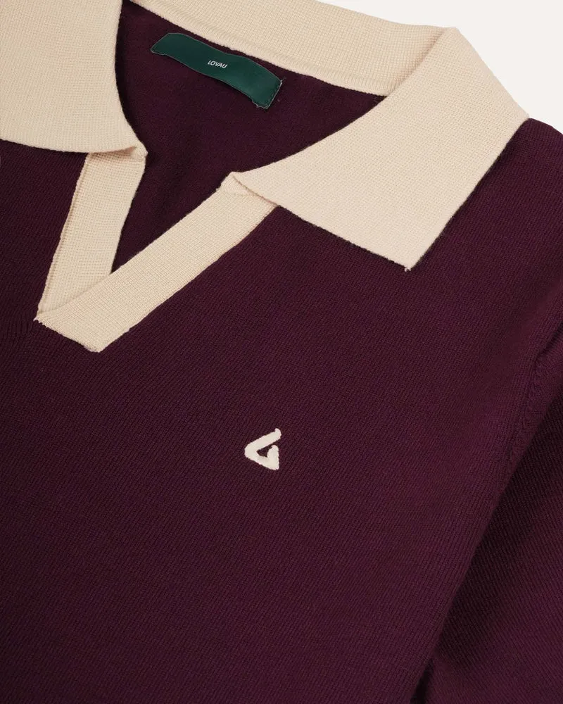 Old Money Polo Shirt Bordeaux
