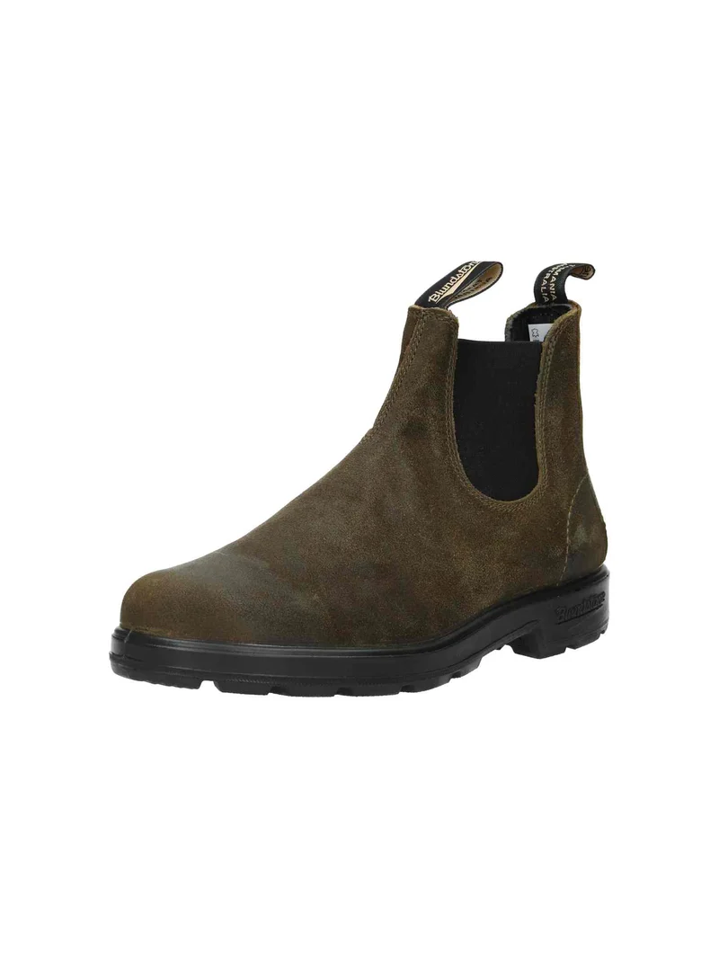 1615 Men dark olive rub suede