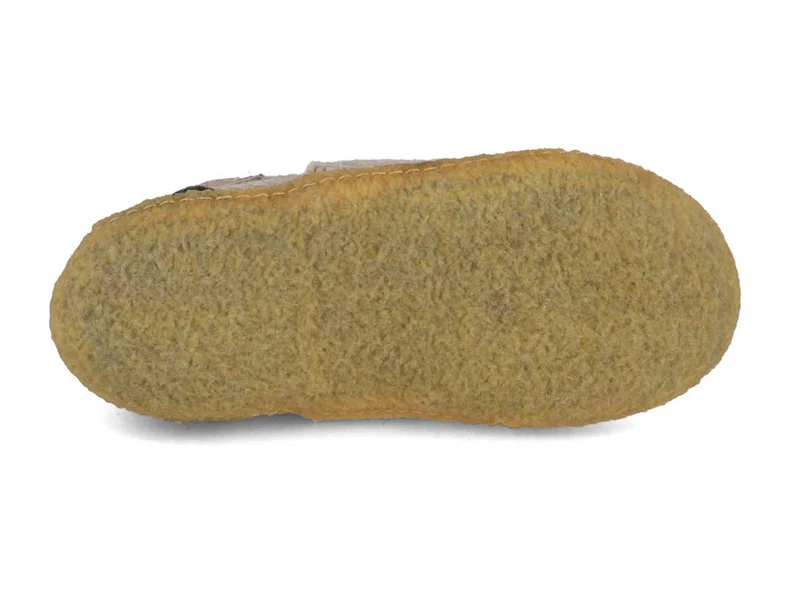 Taiga - hoher Filzhausschuh mit rutschhemmender Gummisohle, beige