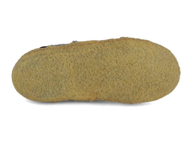 Taiga - hoher Filzhausschuh mit rutschhemmender Gummisohle, hellgrau
