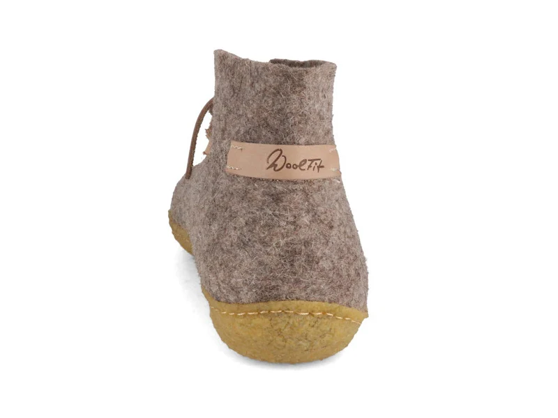 Hüttenschuhe mit Einlagen & Gummisohle Vitus, torf
