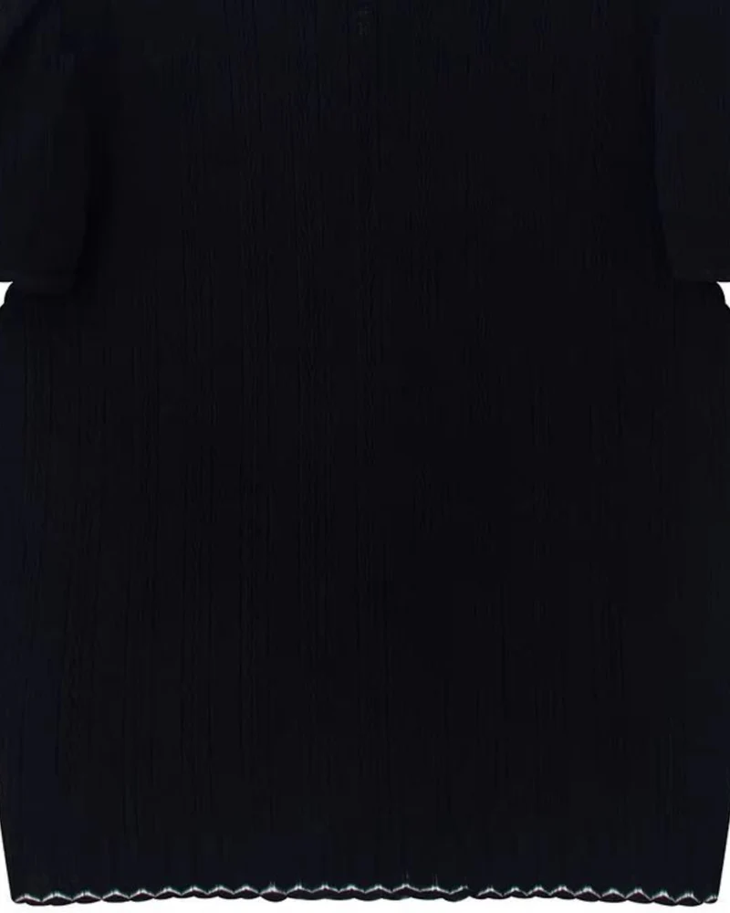 Designer Embroidered Flower Black Top