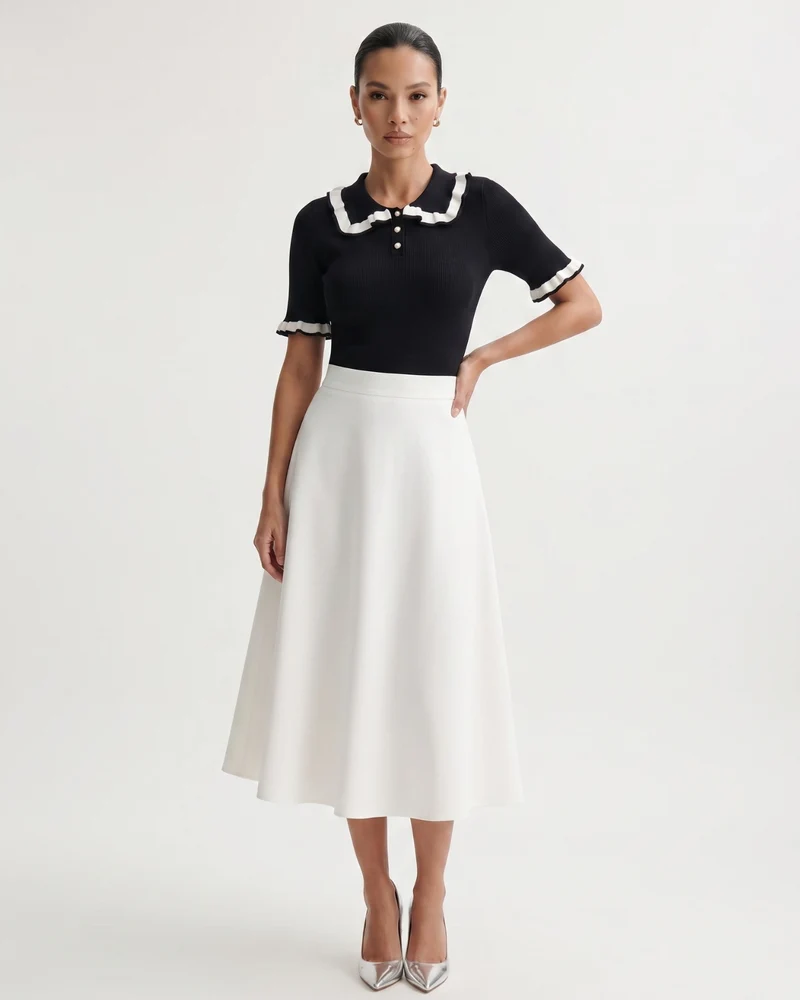 Black & White Contrast Polo