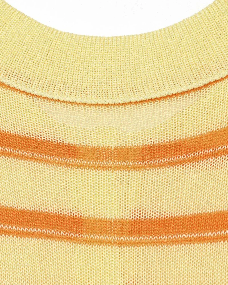 Mykonos Yellow Stripe Polo