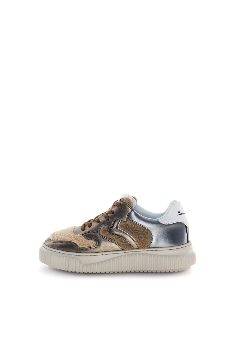 Laura Metallic Goat Skin/Fur bronze pewter beige