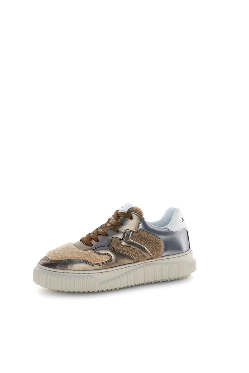 Laura Metallic Goat Skin/Fur bronze pewter beige