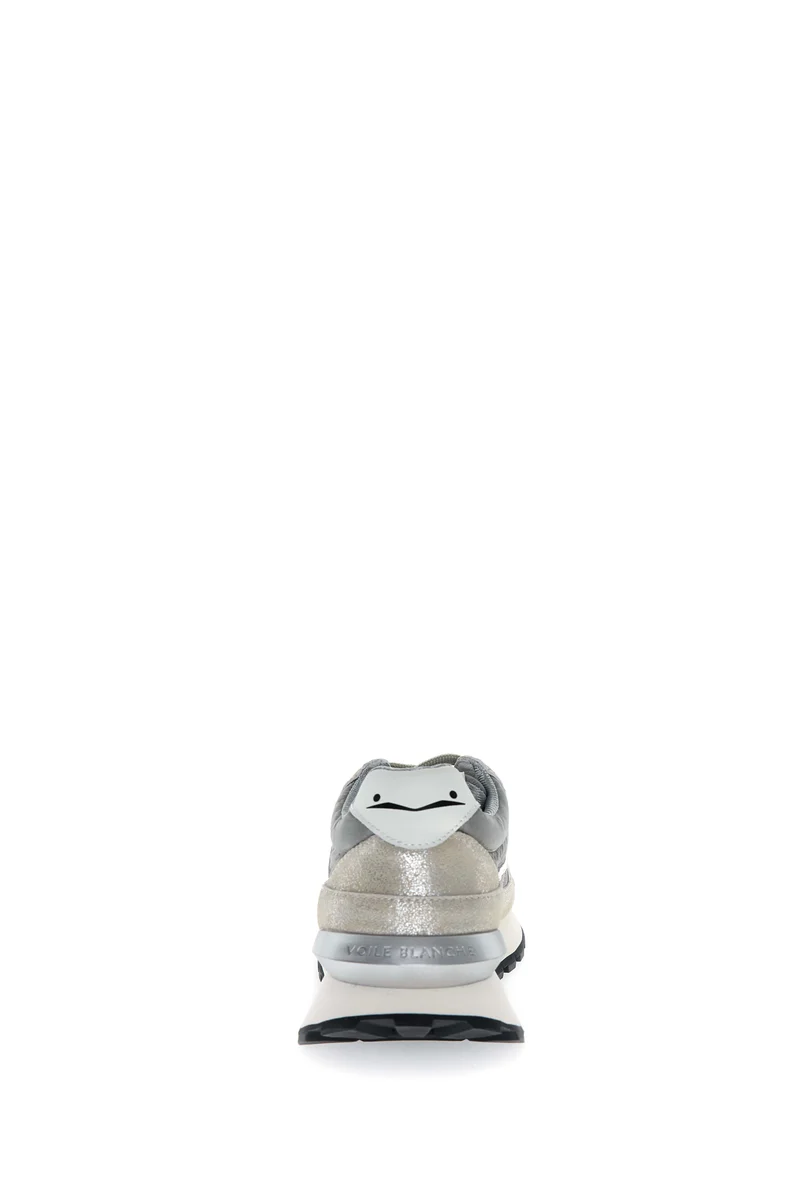 Qwark Hype Woman. Metallic Brushed Goat/Nylon silver grey