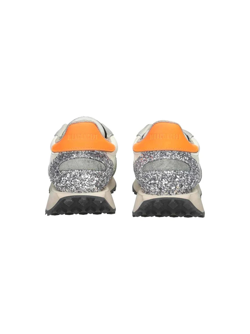 Hype Neon Orange White Leather white