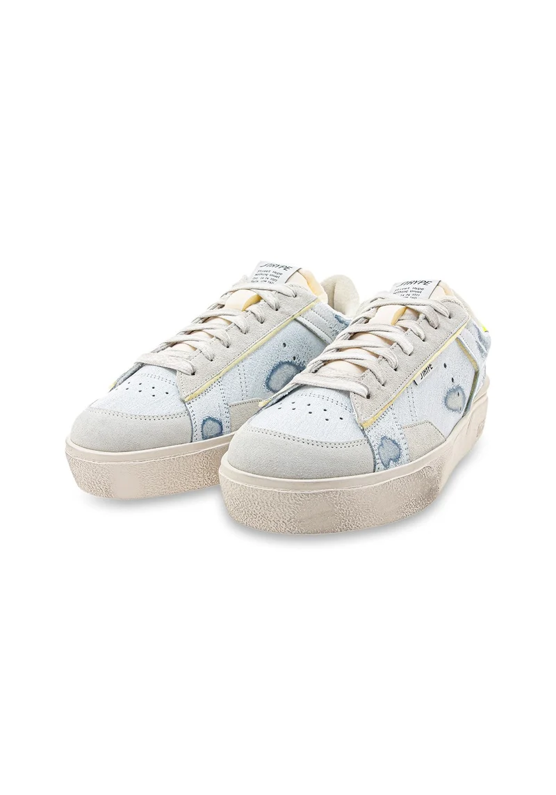 ST011-GF Sneaker Destroyed white/yellow
