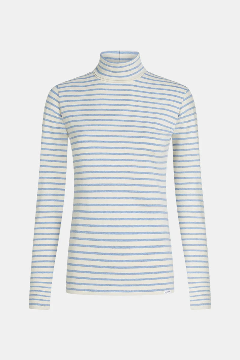 W25F1758LTD Longsleeve stripe blue mel./ecru