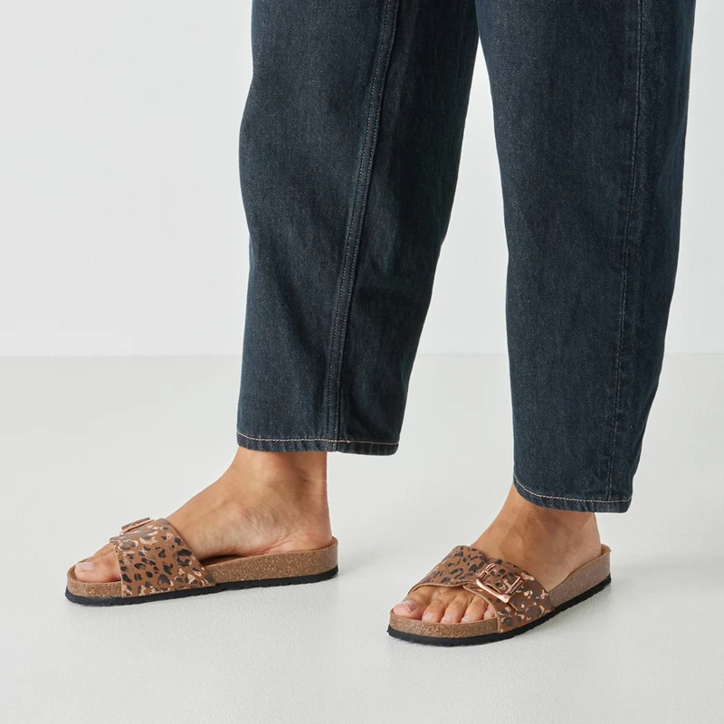 Tamaris Pantolette 27520 Cognac Leopard