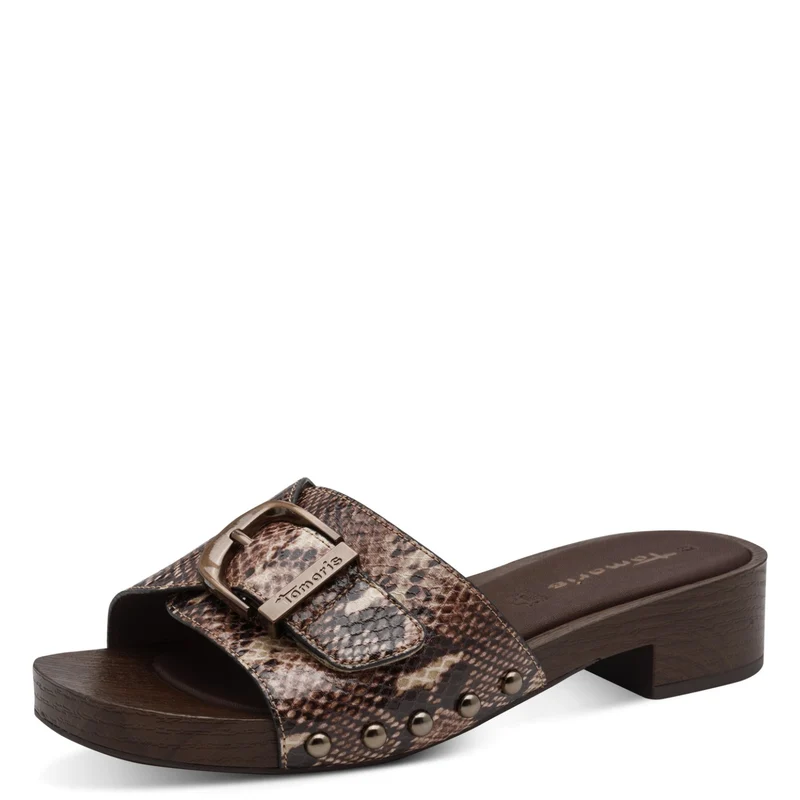 Tamaris Pantolette 27313 Braun Snake