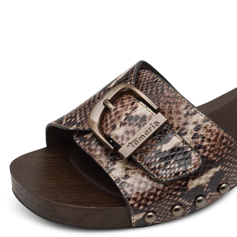 Tamaris Pantolette 27313 Braun Snake