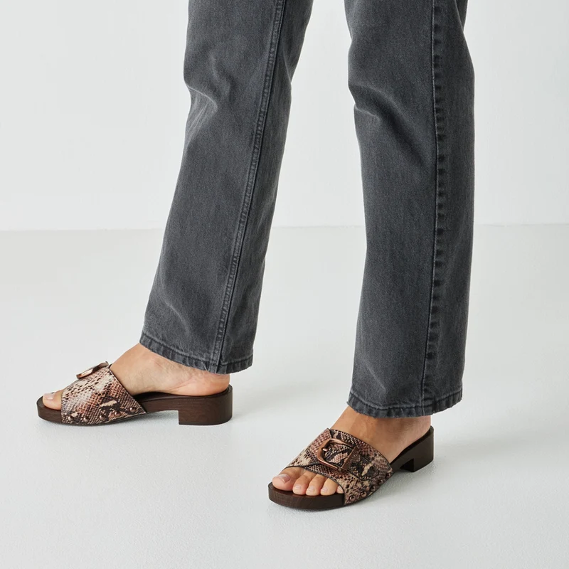 Tamaris Pantolette 27313 Braun Snake