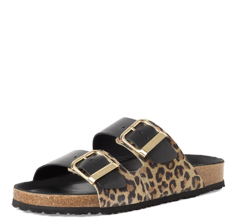 Tamaris Pantolette 27543 Schwarz/Leopard