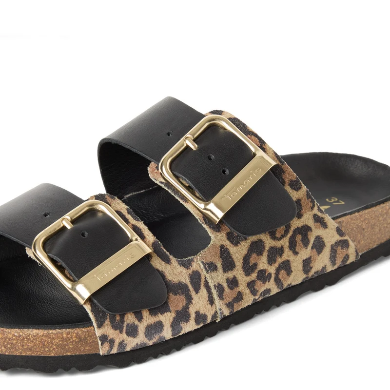 Tamaris Pantolette 27543 Schwarz/Leopard