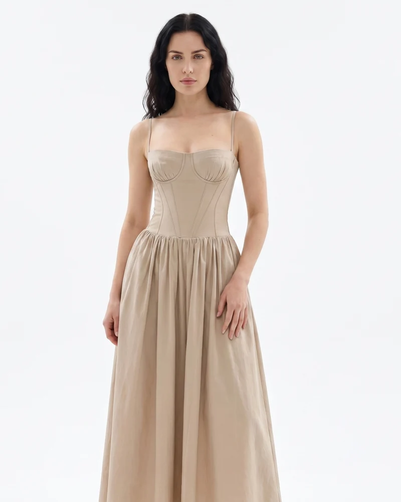 Elegant Santorini Strapless Dress