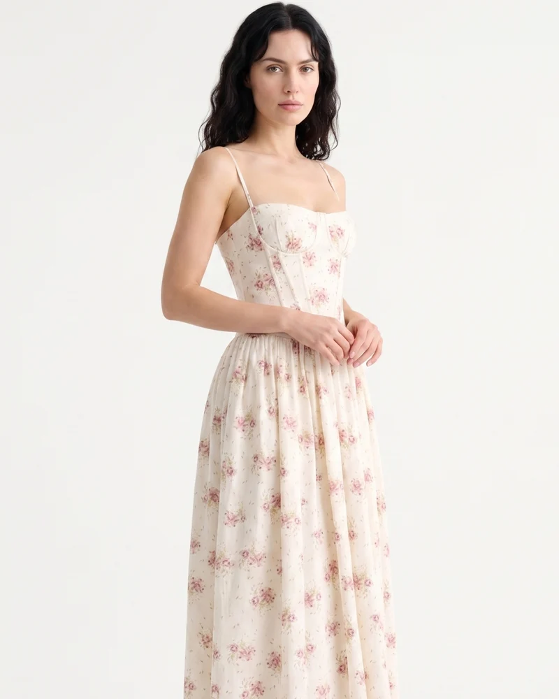 Elegant Santorini Strapless Dress