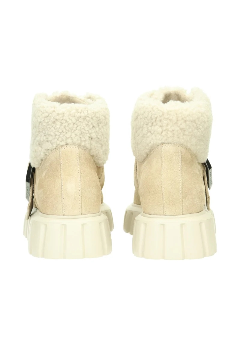 Grenelle Lace Buckle Fur Suede lt.beige