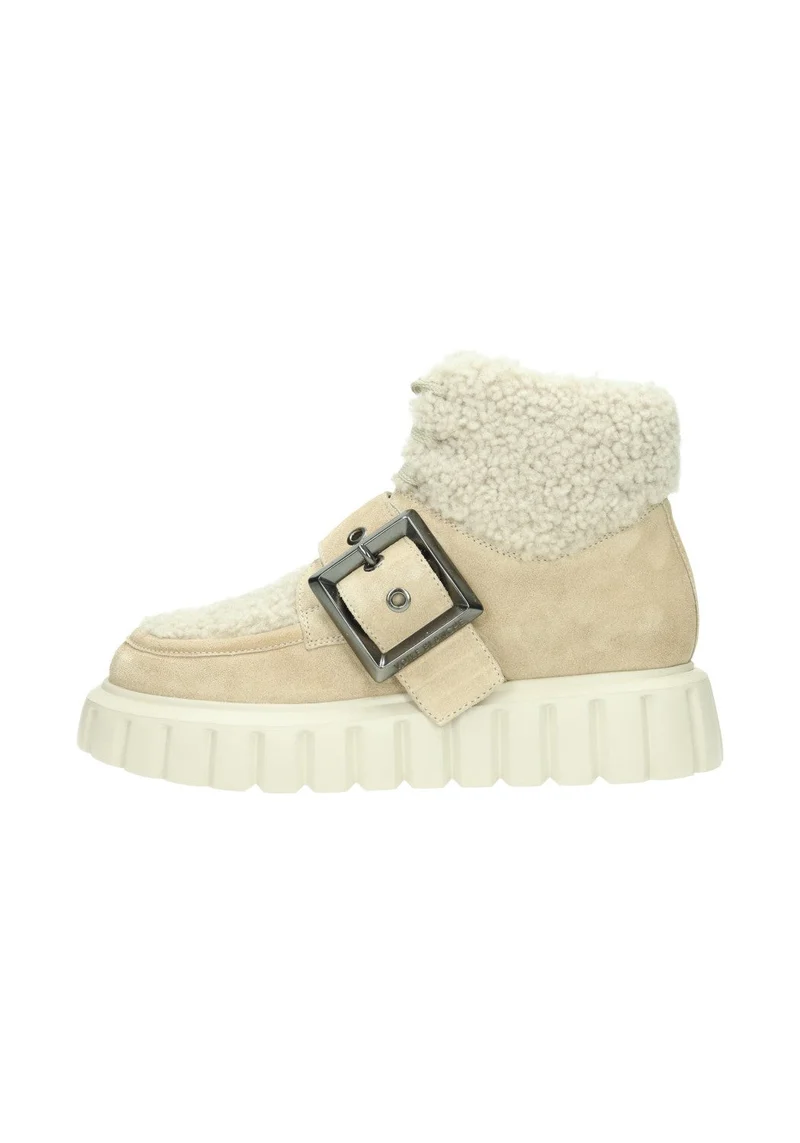 Grenelle Lace Buckle Fur Suede lt.beige