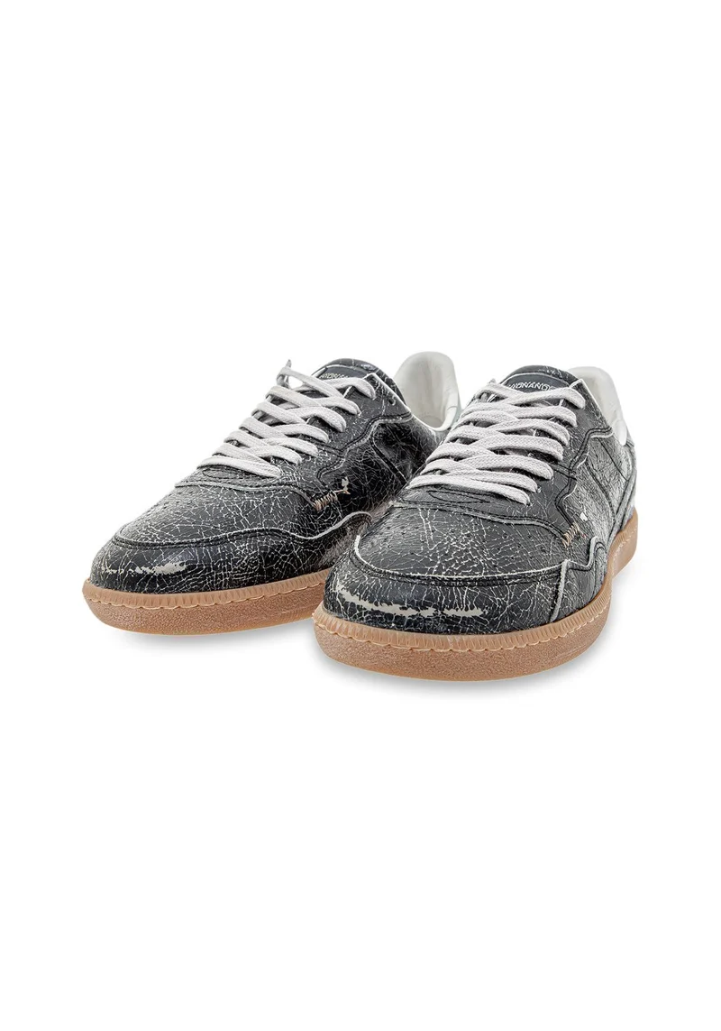 MEGA T M crinkled black/silver