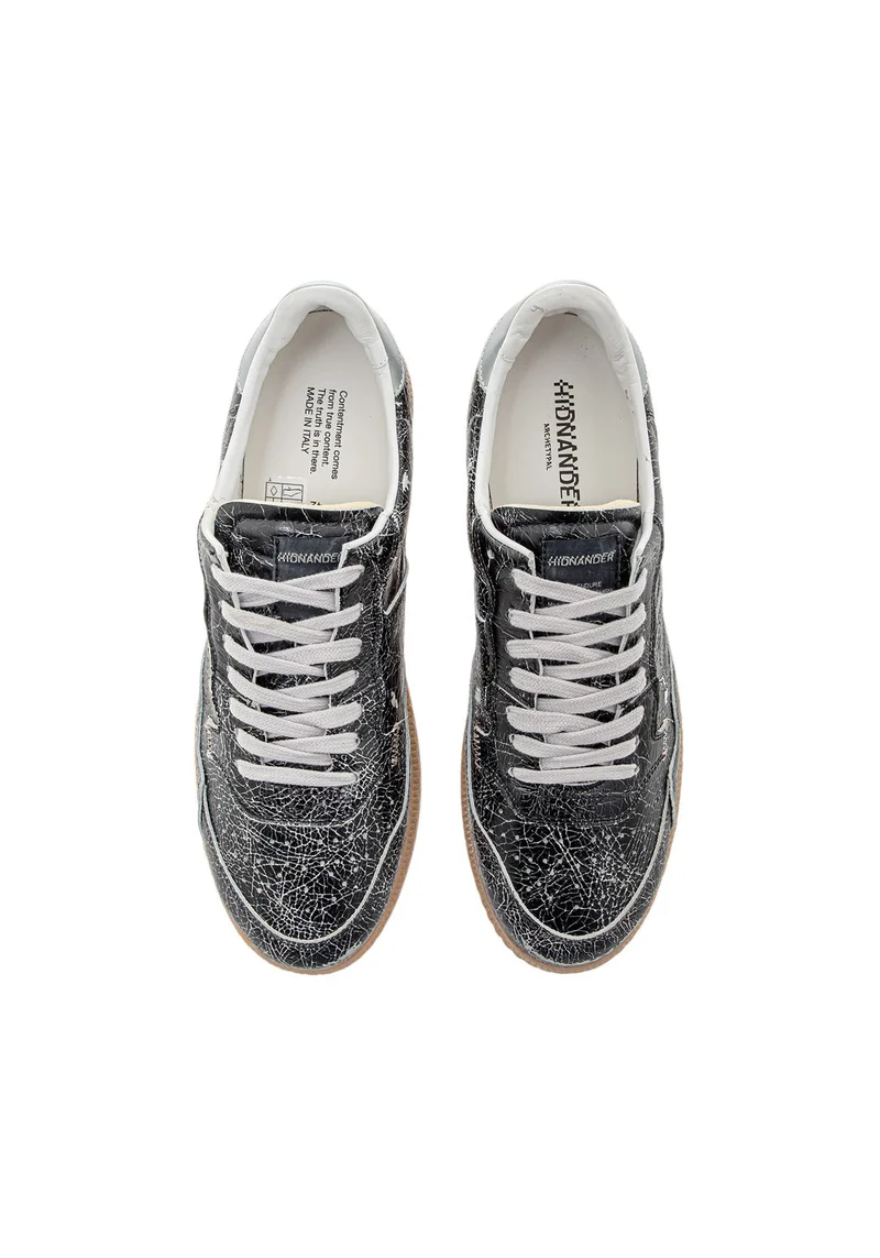 MEGA T M crinkled black/silver