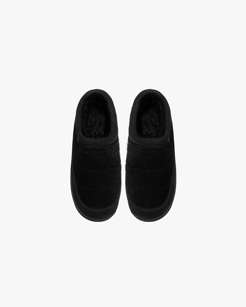 Winter Mule Hairy Suede - Black