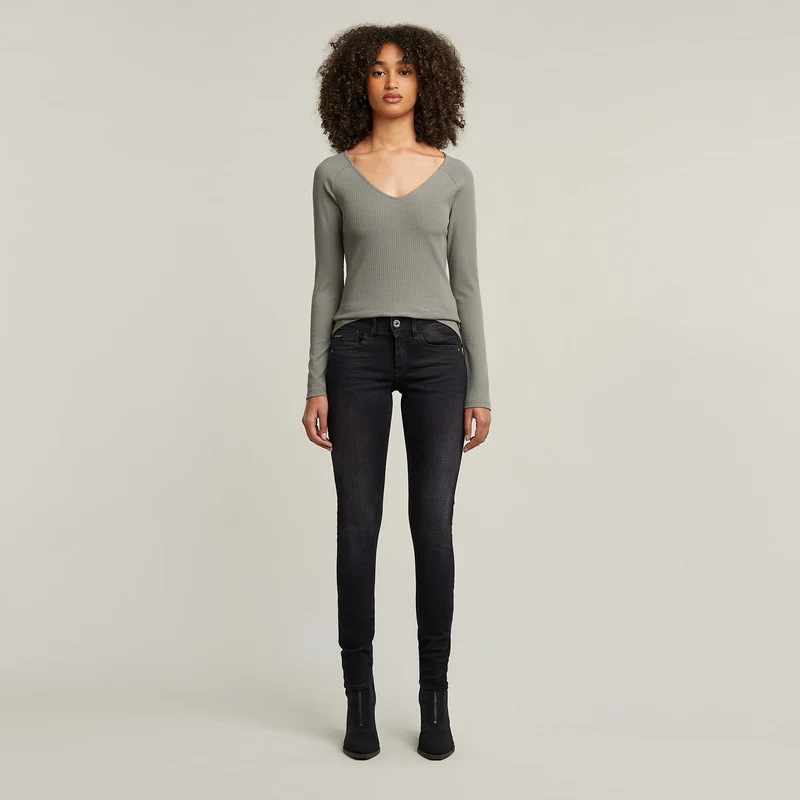 Lynn Mid Skinny Wmn dusty grey