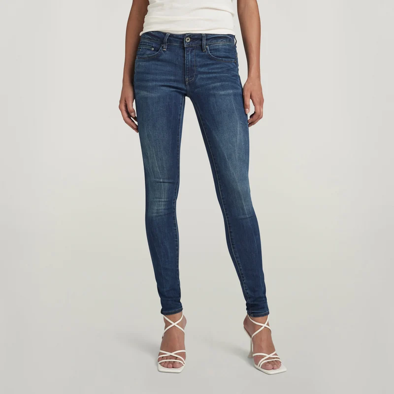 Midge Zip Mid Skinny Wmn dk.aged