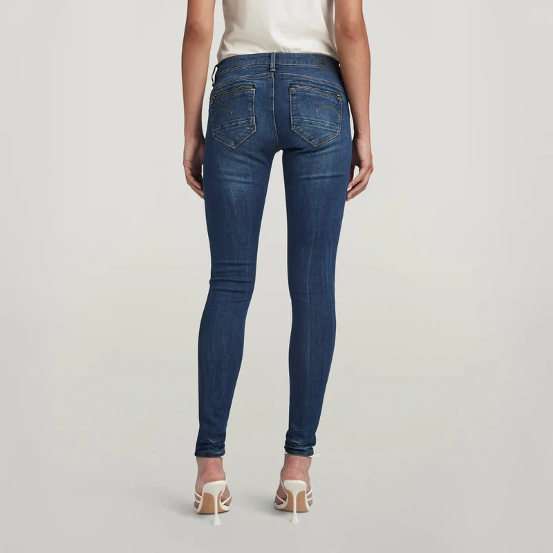 Midge Zip Mid Skinny Wmn dk.aged