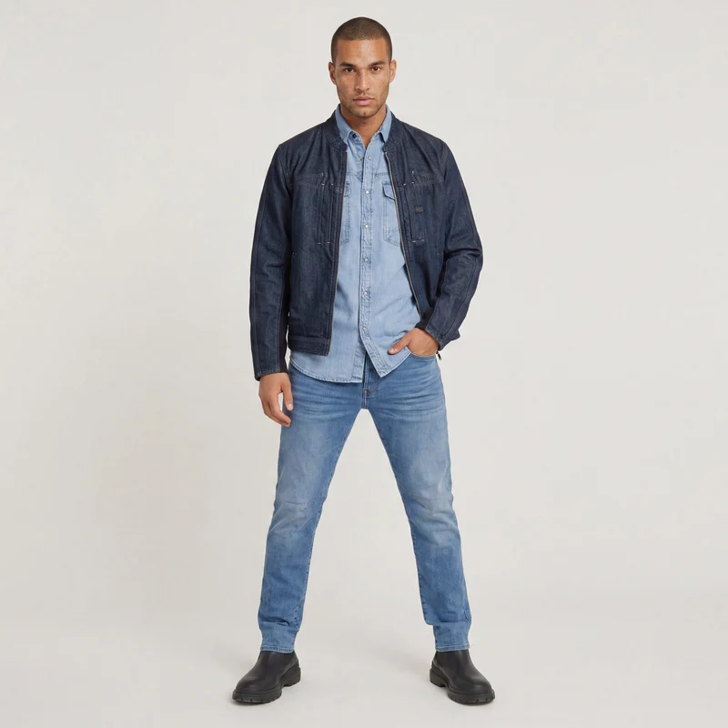 D-Staq 5-pkt Slim lt indigo aged