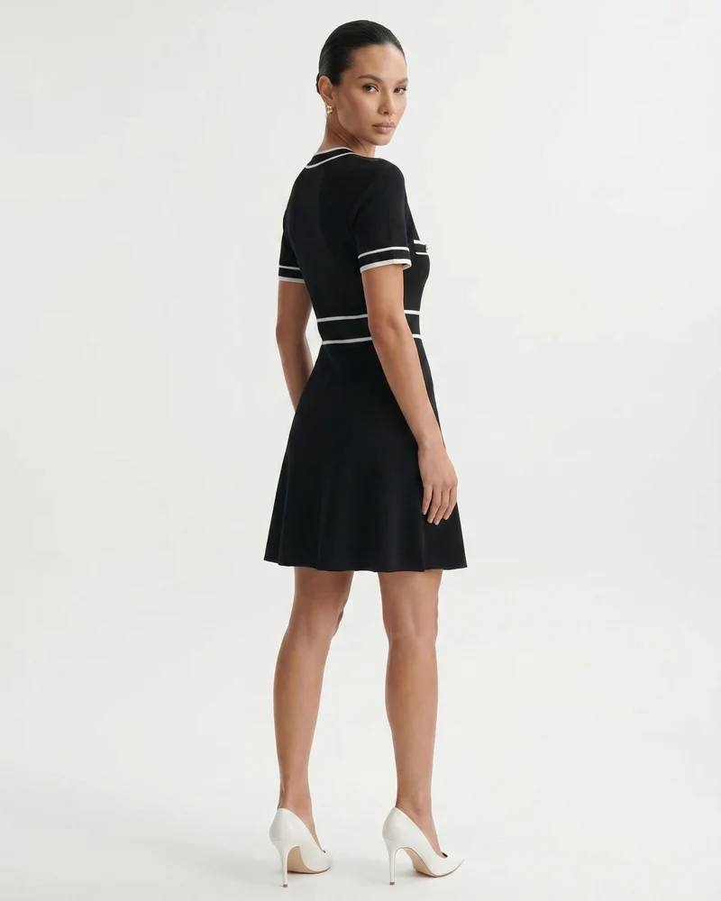 Petite Black Dress Short Sleeve