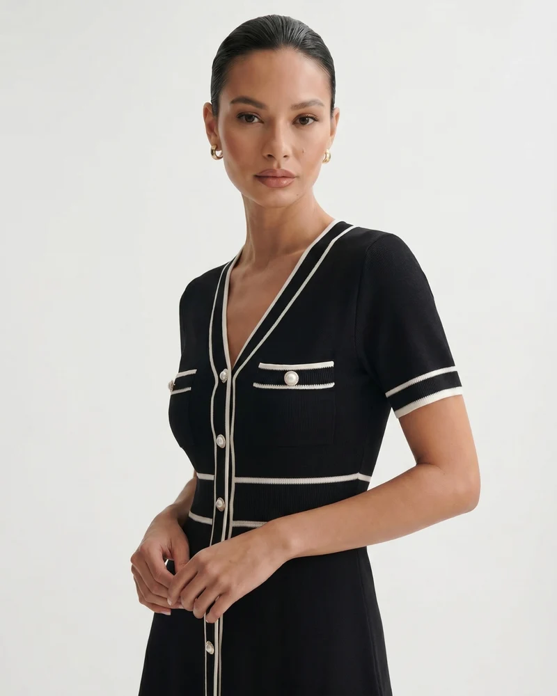 Petite Black Dress Short Sleeve