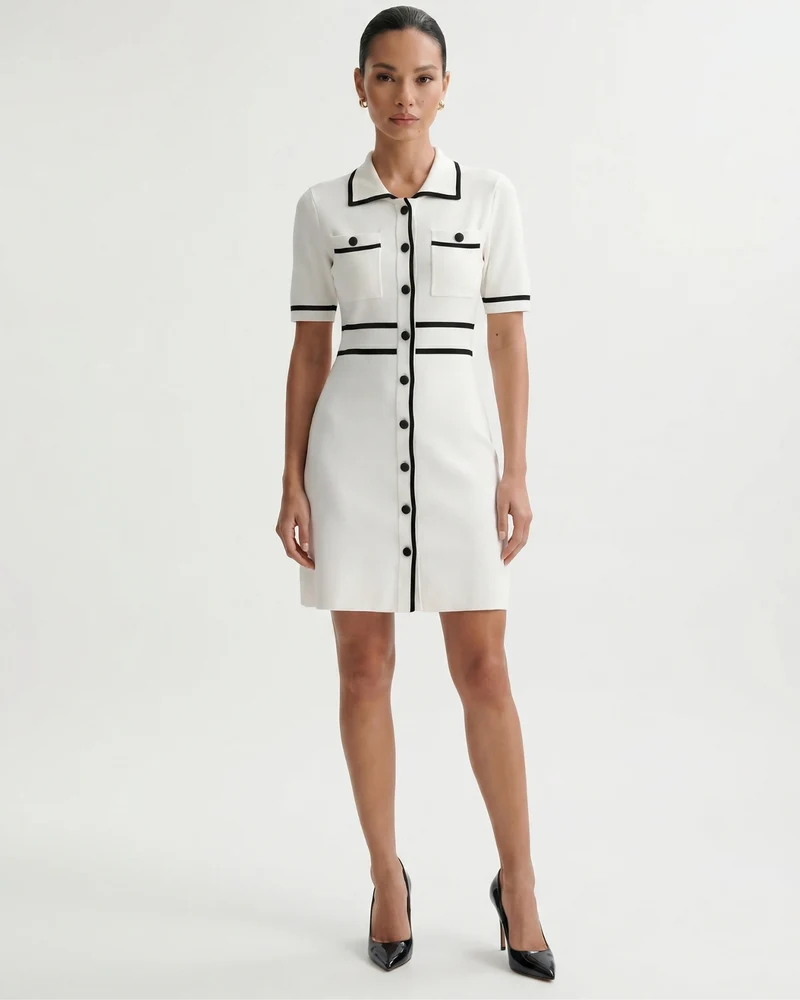 Old Money Polo Dress White
