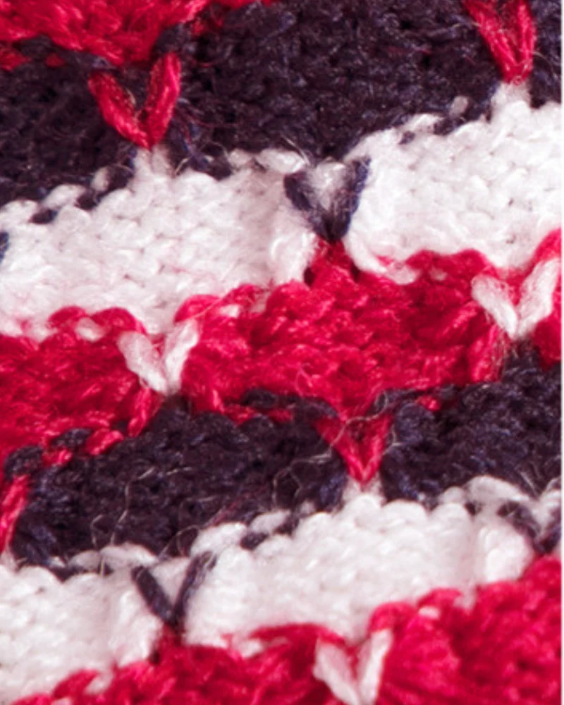 Eve Ice Silk Knitted Red White Dress