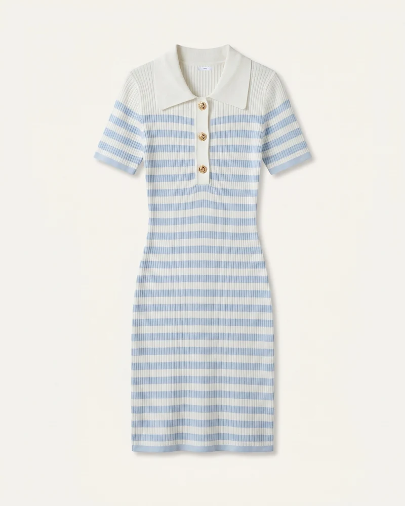 Blue Striped Dress Lovau Style