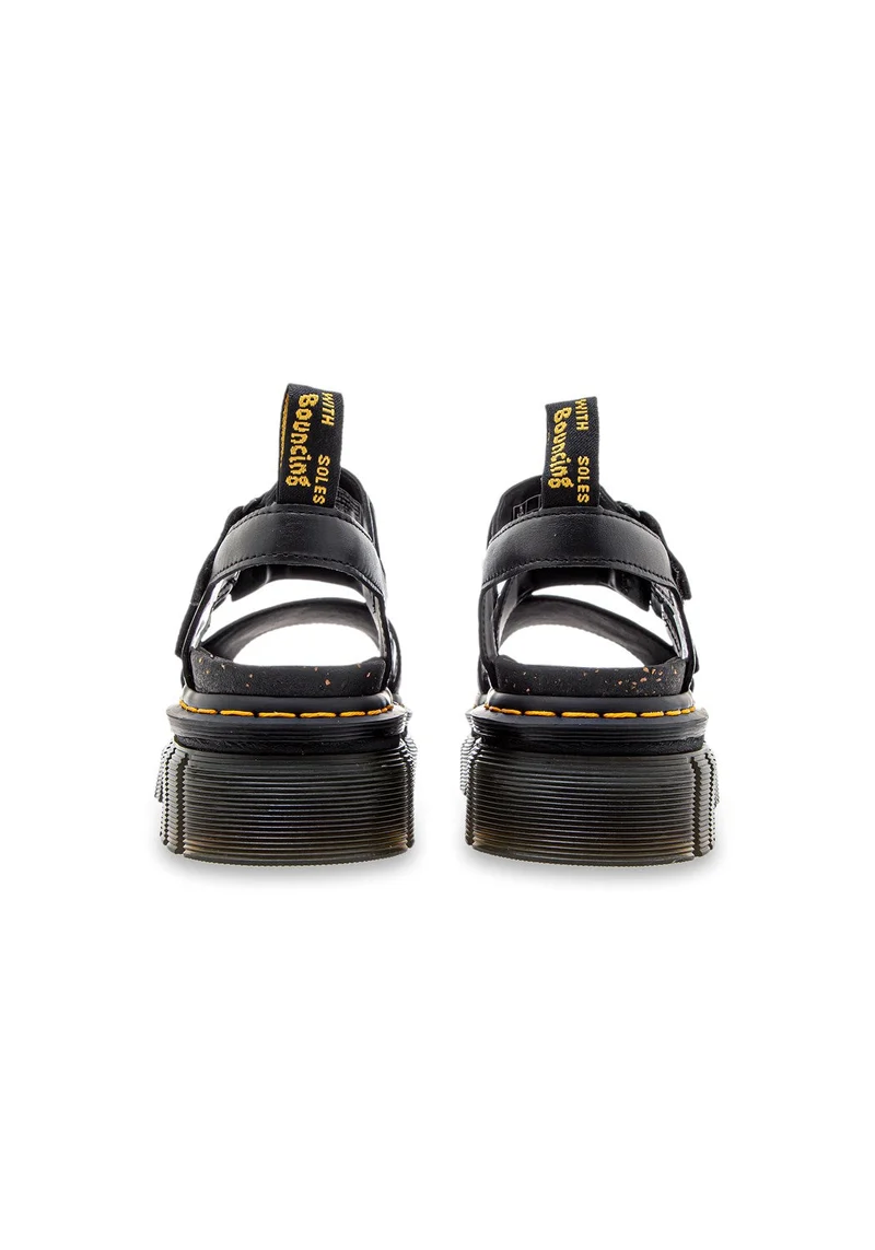 Ricki 3-Strap Sandal Black Nappa Lux