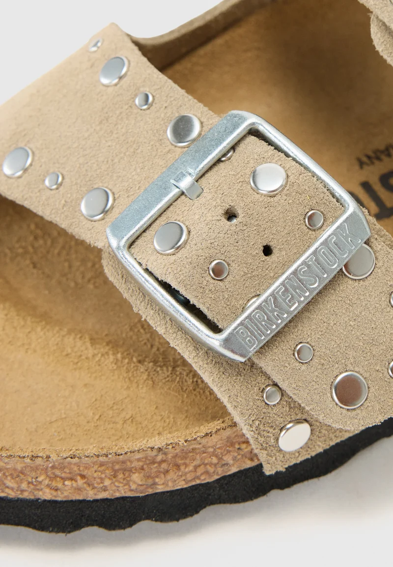 Arizona Rivets Suede Leather Women Narrow taupe
