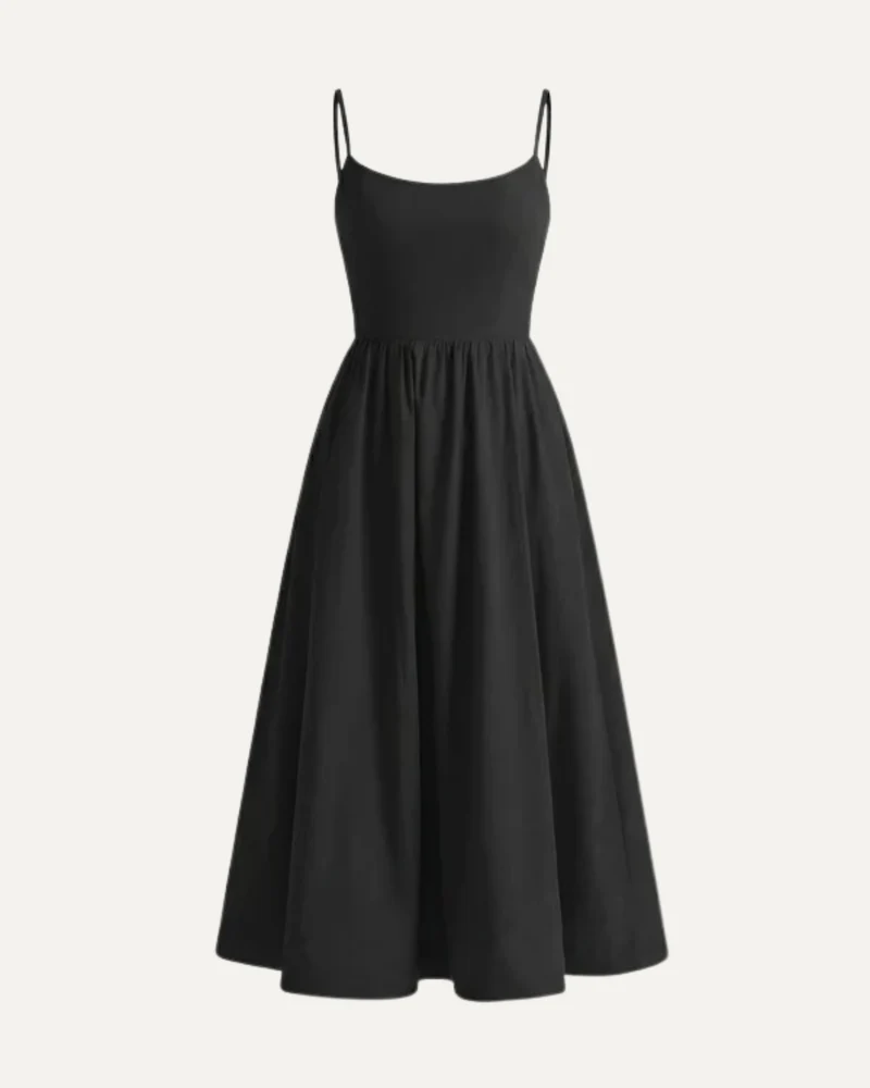 Mira Border Black Dress