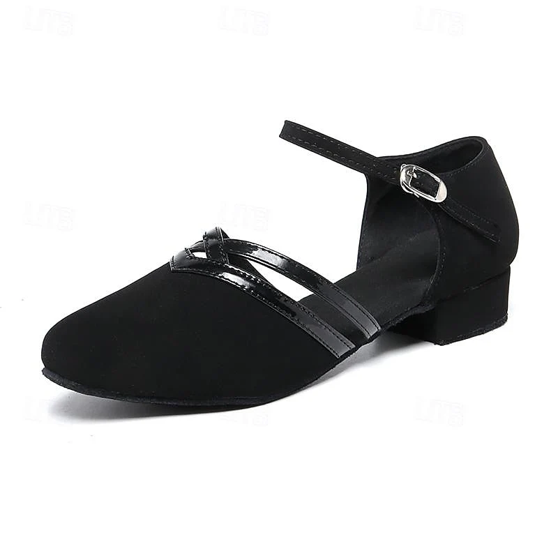 Moderne Tanzschuhe für Damen - Schwarz - Hochwertiges Wild