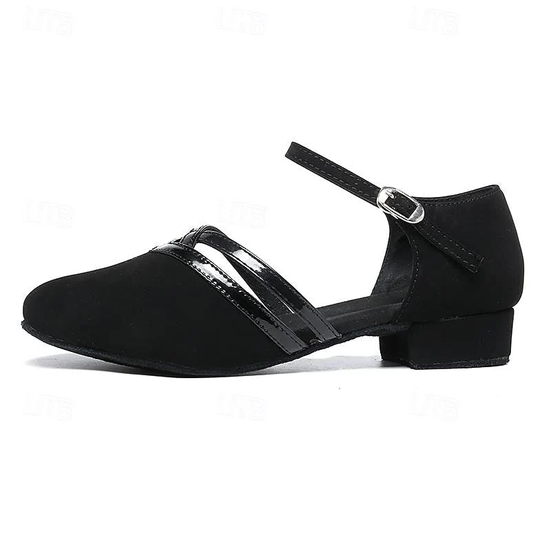 Moderne Tanzschuhe für Damen - Schwarz - Hochwertiges Wild