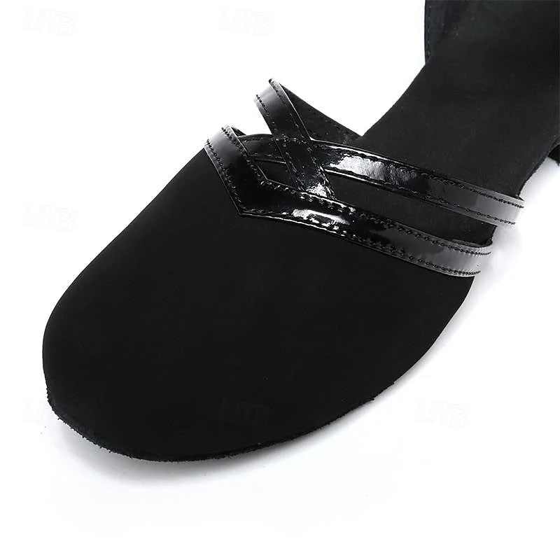 Moderne Tanzschuhe für Damen - Schwarz - Hochwertiges Wild
