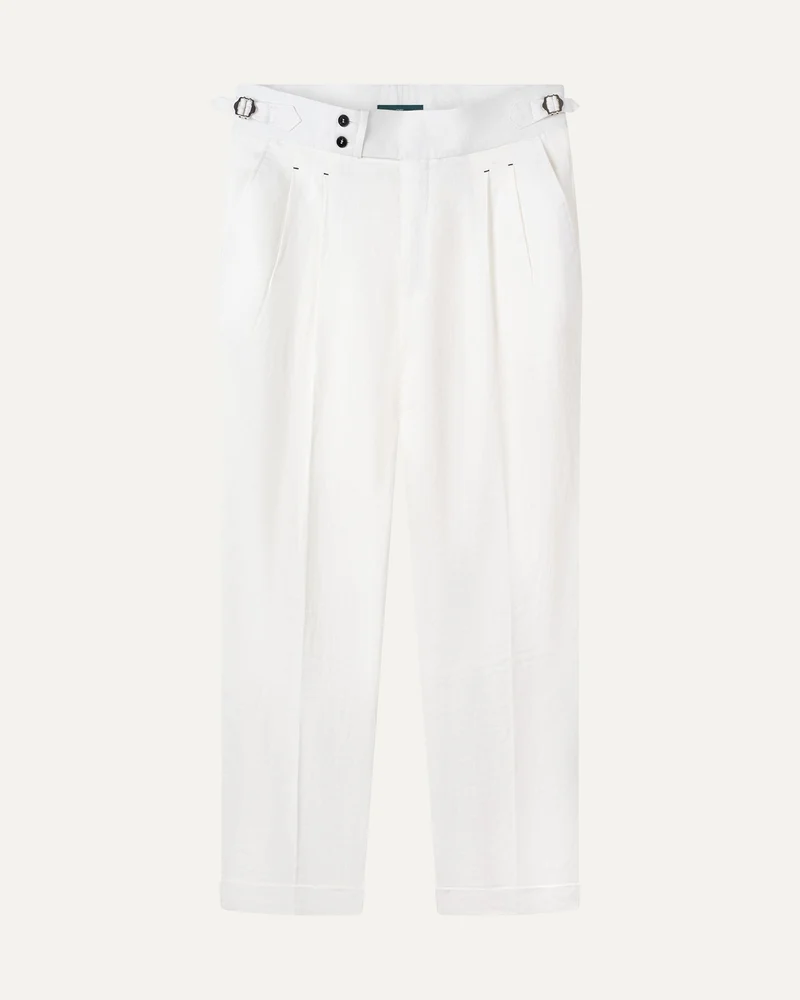 Rome Italian Linen Trousers White