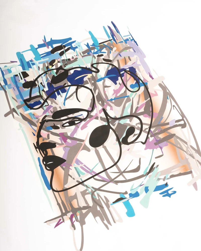 Slot Abstract T-shirt White