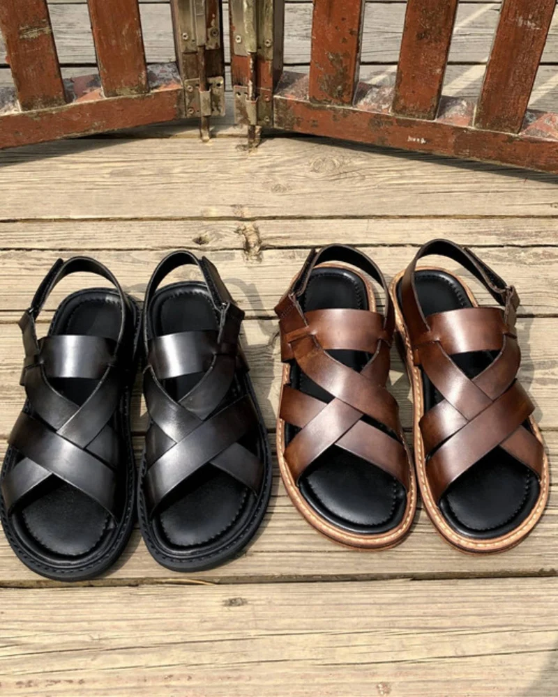 Lovau Portofino Leather Sandals