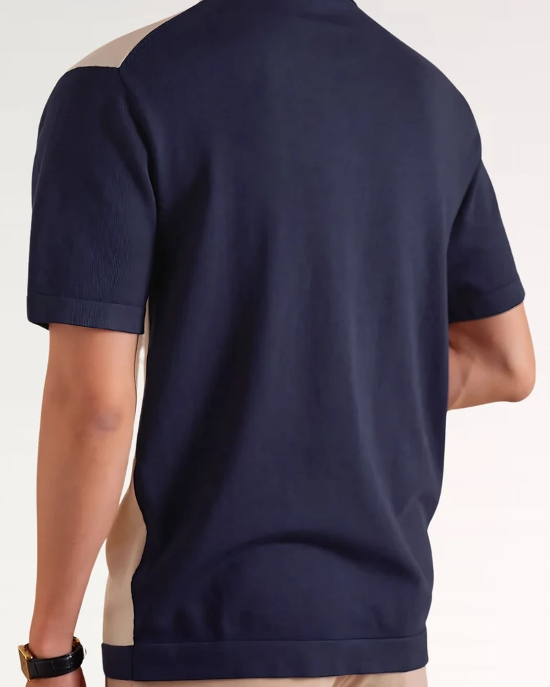 Tibetan Polo Collar Knitted Shirt